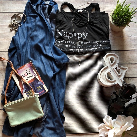 Perfect w/Boots! A.N.A Ponte Striped Pencil Skirt - Picture 3 of 8